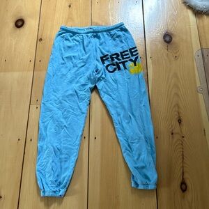 Free City Blue and Yellow Sweatpants